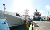 Coast Guard Cutter Joseph Gerczak at the dock in the Port of Pago Pago
