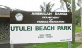 Powers and duties of the commission outlined in local laws include developing policies and programs for the administration, management and operation of the parks system and recreational activities. Utulei Beach Park sign