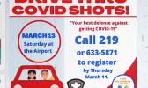 Vaccine drive-thu notice