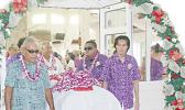 Pall bearers carrying the casket of Mrs. Vera Ho Ching Annesley at her funeral procession on Monday, Dec. 12, 2022, Mrs. Vera Ho Ching Annesley's casket