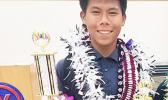 Victor Chen with math competition medals and certificates
