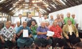  MP Laauli on right (front row) with several matais of Sasina village