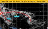 By late Tuesday night through Wednesday, 94P will be at its closest point to American Samoa as it continues to develop. NATIONAL WEATHER SERVICE GRAPHIC