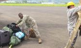 PAGO PAGO, American Samoa - U.S. Army Maj. Ullisses Taymes, Theater Support Group, loads luggage and supplies for Federal Emergency Management Agency (FEMA) personnel that have arrived at Pago Pago International Airport to support relief operations for Tropical Storm Gita. The Theaters Support Group is a subordinate unit of 9th Mission Support Command based out of Fort Shafter Flats, Hawaii. [courtesy photo]