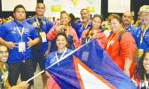 The American Samoa weightlifting team after winning 8 medals during the 2015 Pacific Games in PNG. The American Samoa National Olympic Committee (ASNOC) is aiming to raise the bar for AS in the upcoming 2019 Pacific Games set to be hosted in Samoa. Read story for details.  [photo: AF]