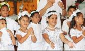 Youngsters celebrating White Sunday in a 2017 Samoa News file photo