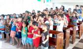  Vaimoso Methodist Church children learning their White Sunday verses.