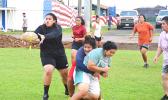 Some members of The American Samoa Women’s Rugby 7s Team, during a practice session