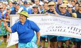 Representing the many, a government employee performed a Samoan dance during the ASG 4th Annual Workforce Day, last Friday, at the Veterans Memorial Stadium. The event honors all workers in American Samoa — public and private sector. [photo: AF]