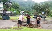 Department of Parks and Recreation, Ken Tupua (far left) with other Parks employees