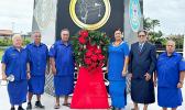 Participants in wreath-laying ceremonies