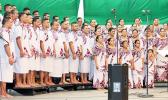 The youth members from the CCCAS Nu’uuli church performing during the final night of the Arts Council’s and Department Of Youth and Women’s Affairs Christmas Concert held at the Pavillion in Fagatogo this past Tuesday evening. [photo: TG]