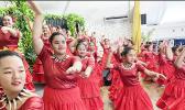 Dancers of various ages with the Le Taupou Manaia Dance Academy
