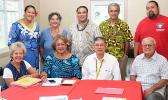 Members of the Department Of Health and media representatives that were present during CDC's 2016 Zika Virus Response press conference that was held yesterday – posing with CDC representative Dr. Gerry Fajardo (center-bottom). [photo: TG]